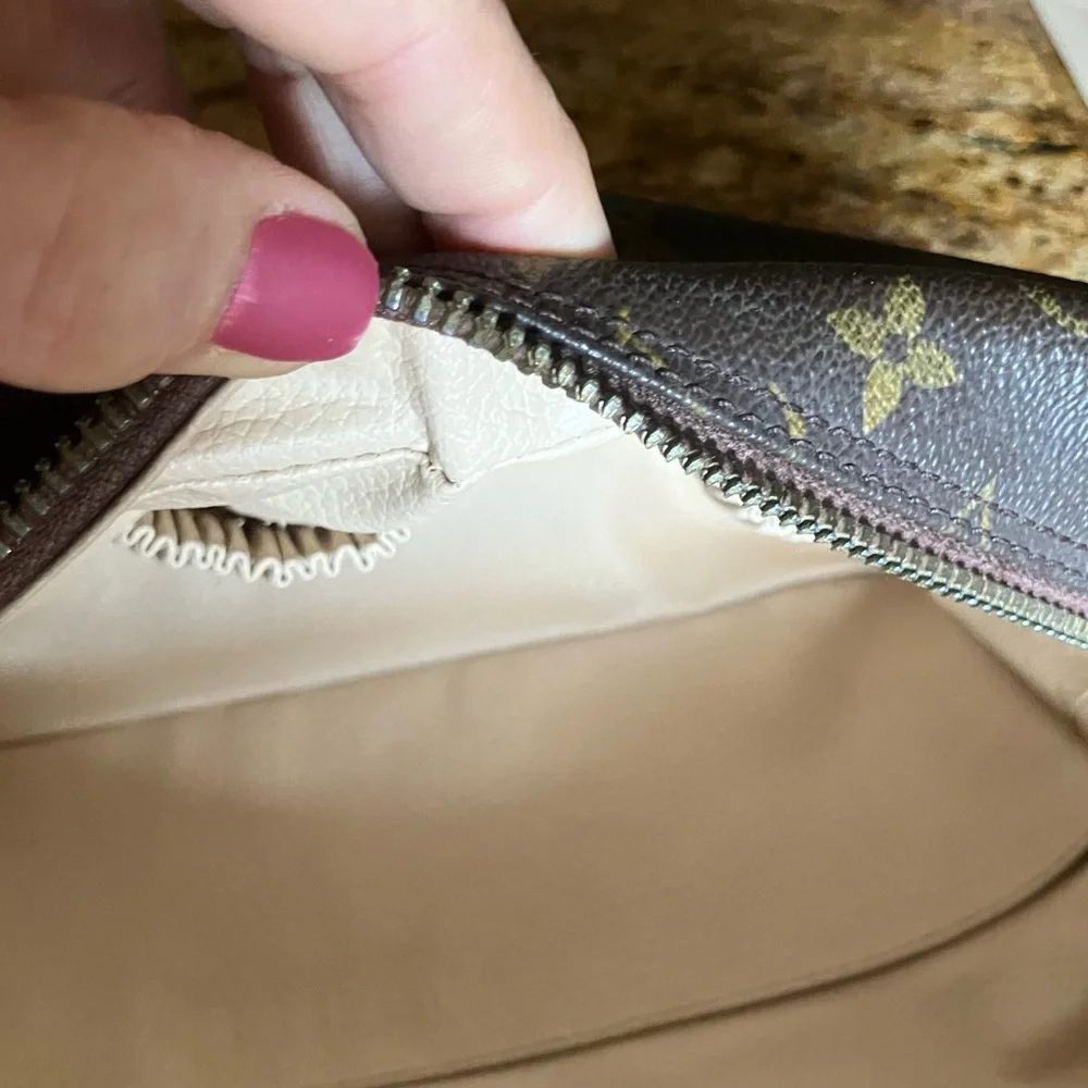 Louis Vuitton Monogram Toiletry Bag in Brown and Gold - Picture 9 of 12